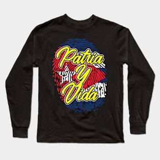 Patria Y Vida, Cuban Heritage, Cuba Flag, Cuban Revolution, Cuba Long Sleeve T-Shirt